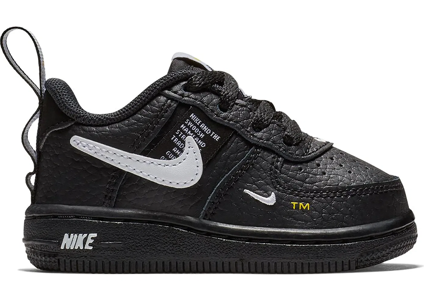 Детские кроссовки Lifestyle Nike Air Force 1 Low Utility, Black/White-Black-Tour Yellow