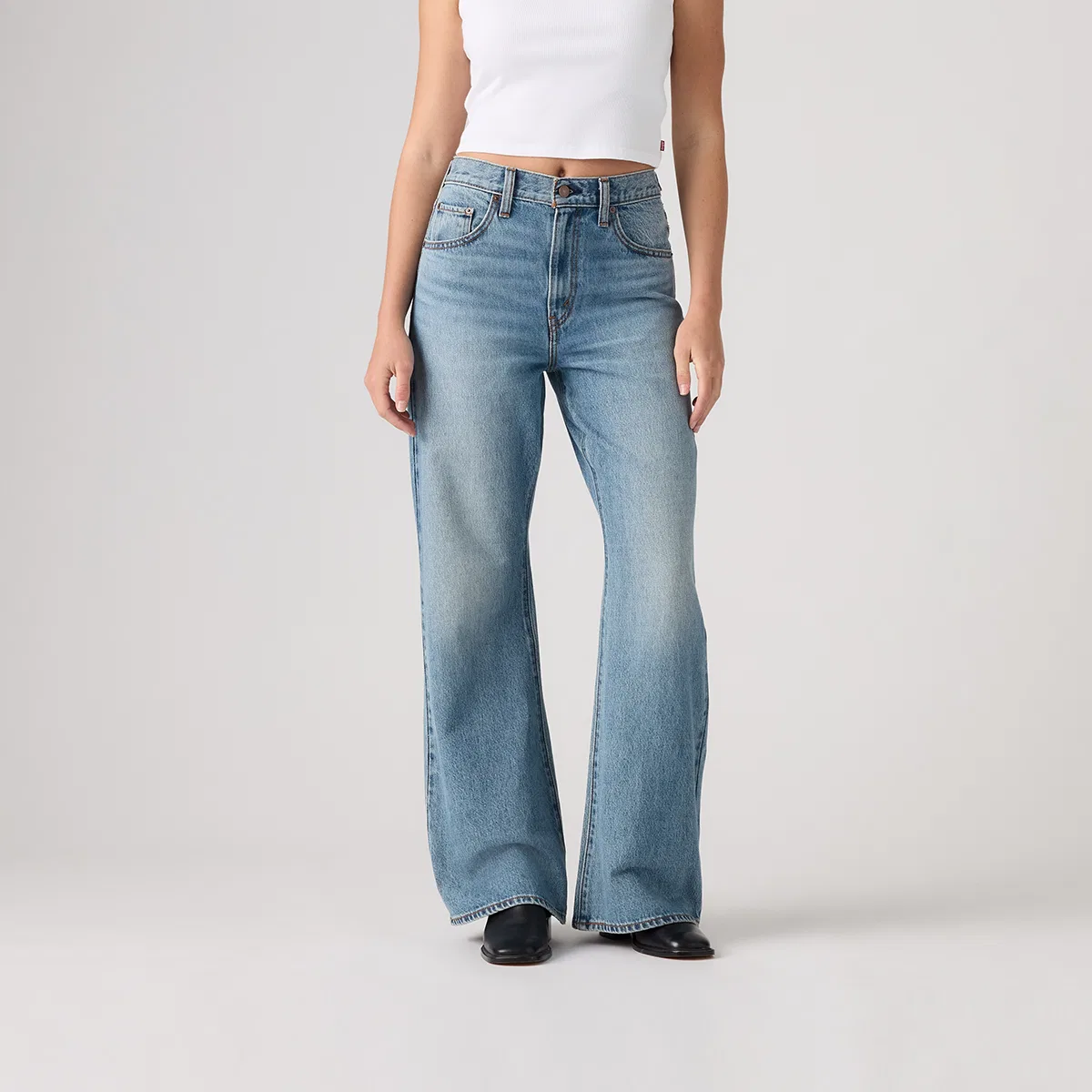 Джинсы клеш женские Levis, Light Blue — фото 4