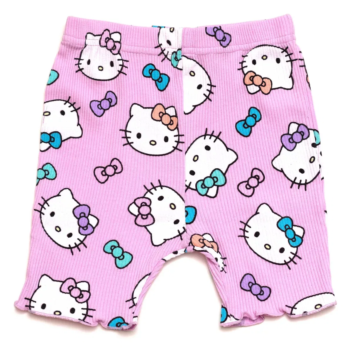 Детский комплект футболки и шорт с принтом Hello Kitty, Цвет Pink — фото 4