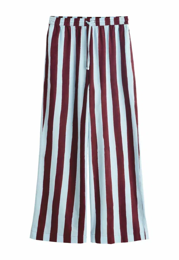 Брюки полосатые Trousers Next blue, burgundy, red stripe, красный/синий/бордовый