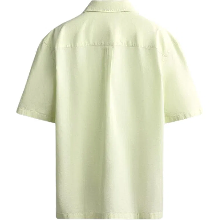 Мужская рубашка с лацканами прямого кроя Light Lime ZARA, Light Lime — фото 3