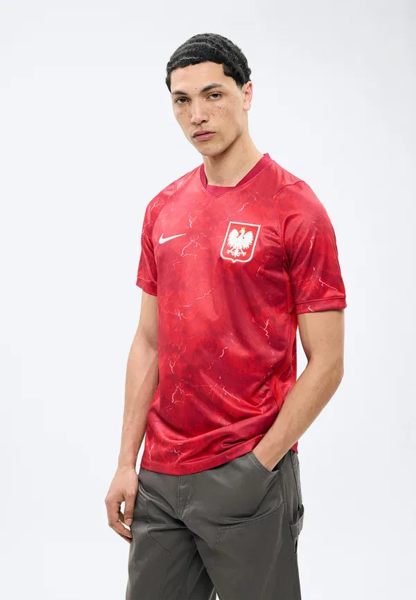 Футболка с принтом, быстросохнущая, National Team Wear, Nike Performance, Noble Red/Sport Red/White, белый/красный