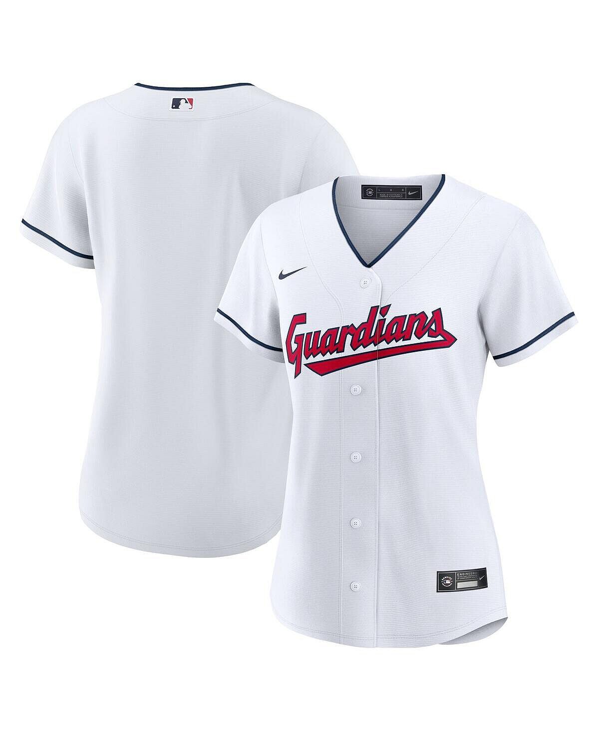 Мужская белая футболка cleveland guardians home replica team Nike, белый — фото 3