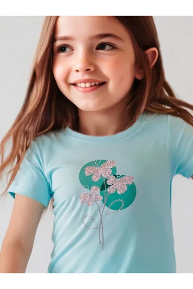 Детская футболка для девочек с принтом 174 Flowers T-Shirt Mayoral, Green