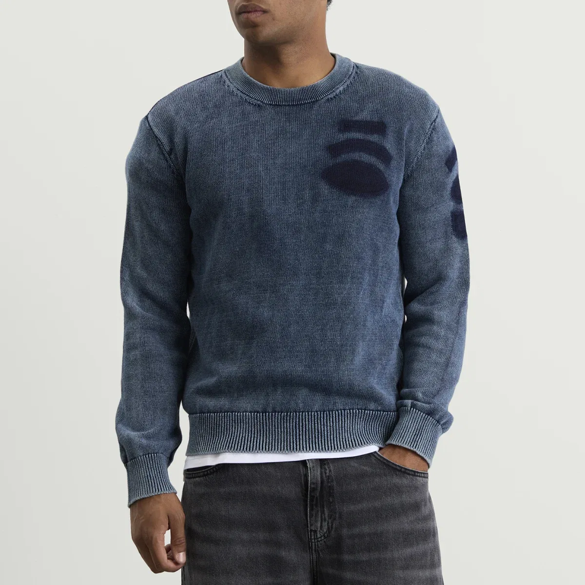 Свитер Diesel 7G Patches Knit Jumper, Peacoat — фото 2