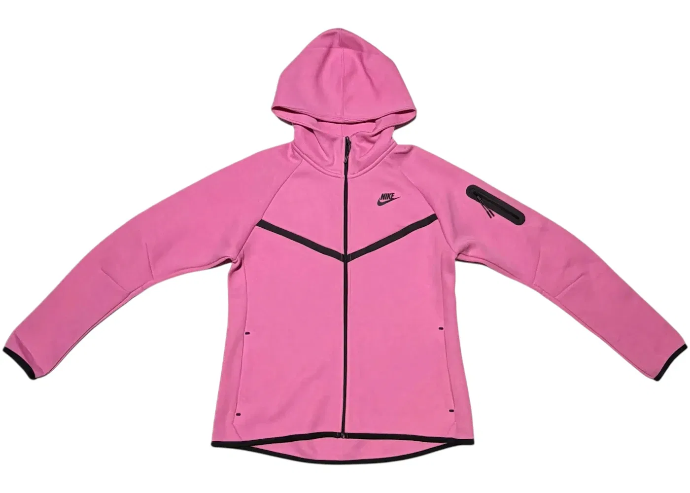 Женская худи на молнии с капюшоном Tech Fleece Nike, Playful Pink