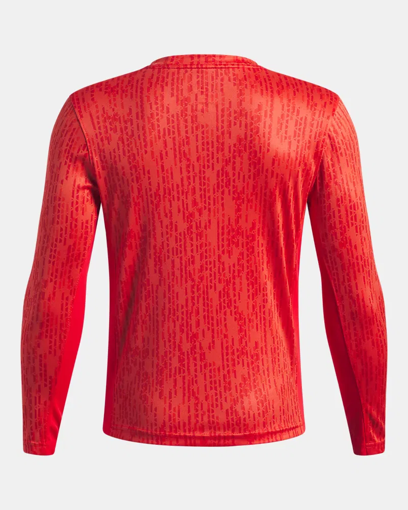 Футболка вратарская для мальчиков быстросохнущая UA Challenger Team Keeper UnderArmour, Racer Red/Black — фото 2