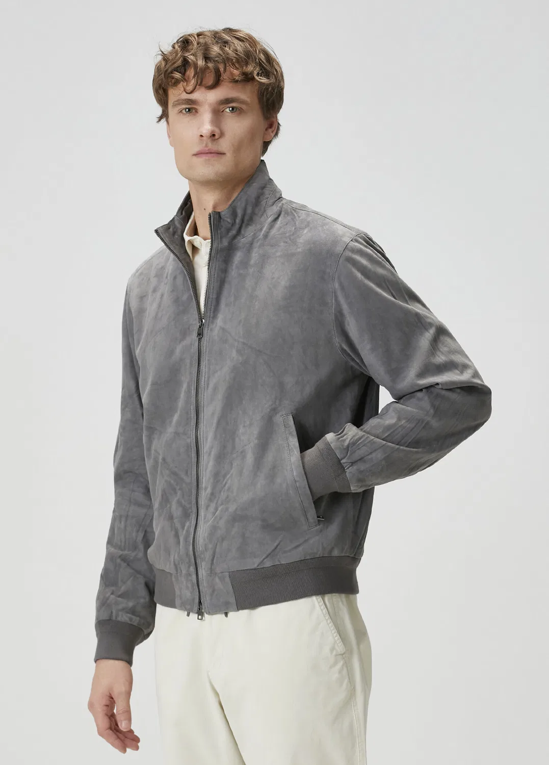 Куртка кожаная Polo Ralph Lauren, Grey