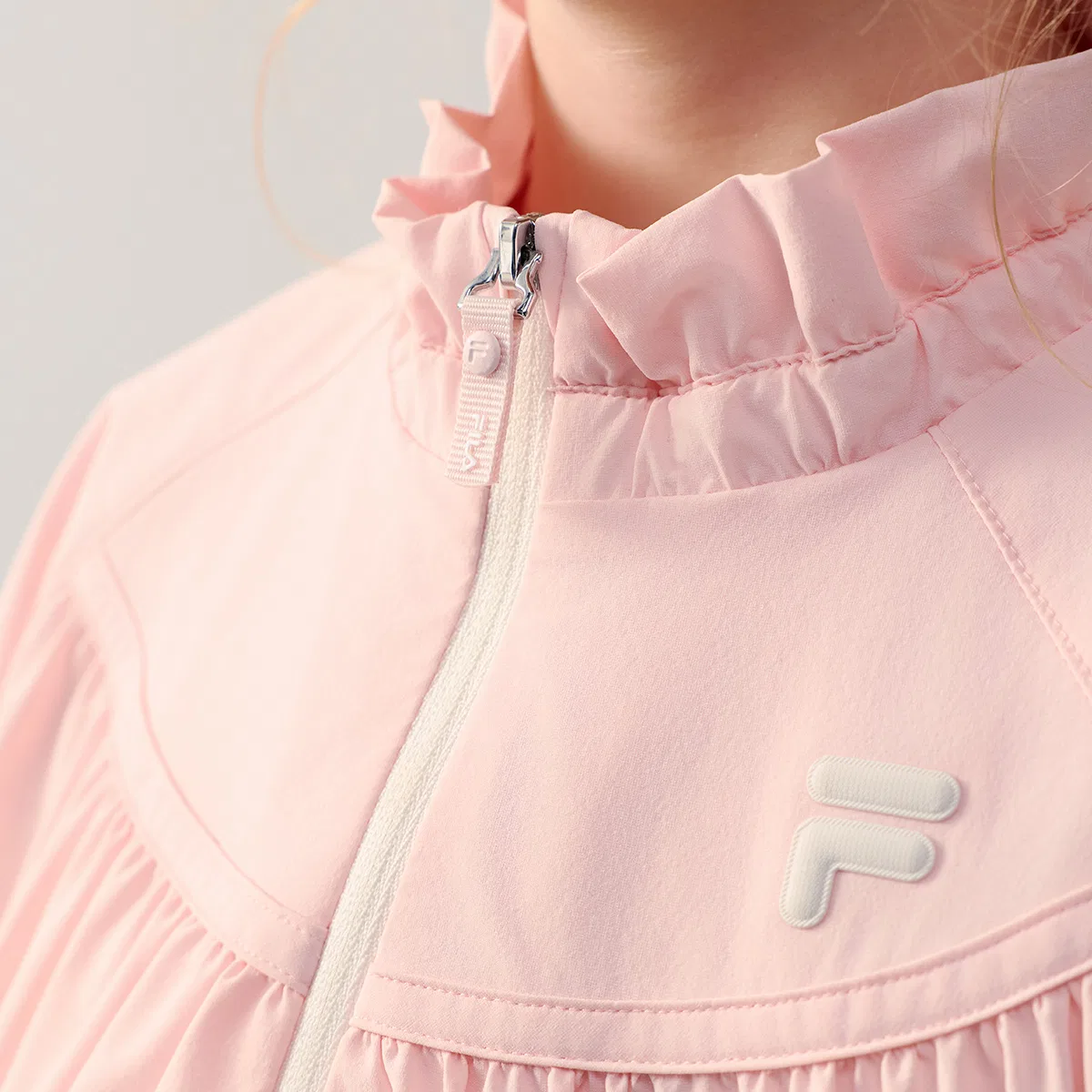 Детское топ с воротником-оборкой Forest Cherry Blossom Pink FILA KIDS — фото 4