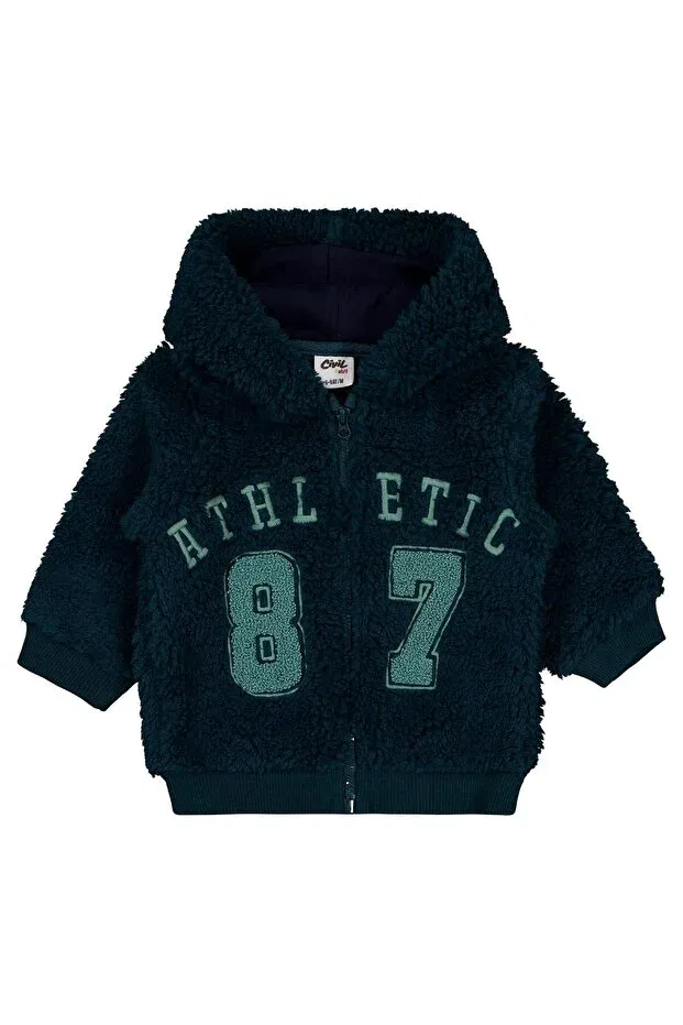 Детский кардиган с вышивкой Kuzu athletic Civil Baby, Dark Green