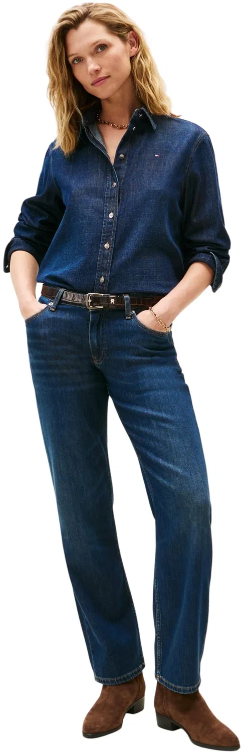 Женская рубашка с длинным рукавом Milo Reg Tommy Hilfiger, Denim (Milo) — фото 4