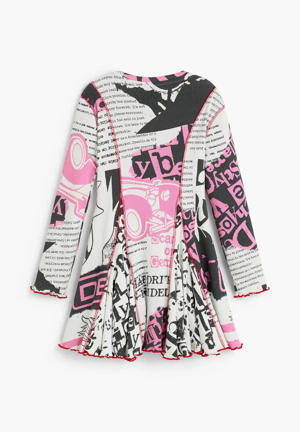 Платье Круэллы из мультфильма Диснея - трикотажное платье Desigual, White — фото 4