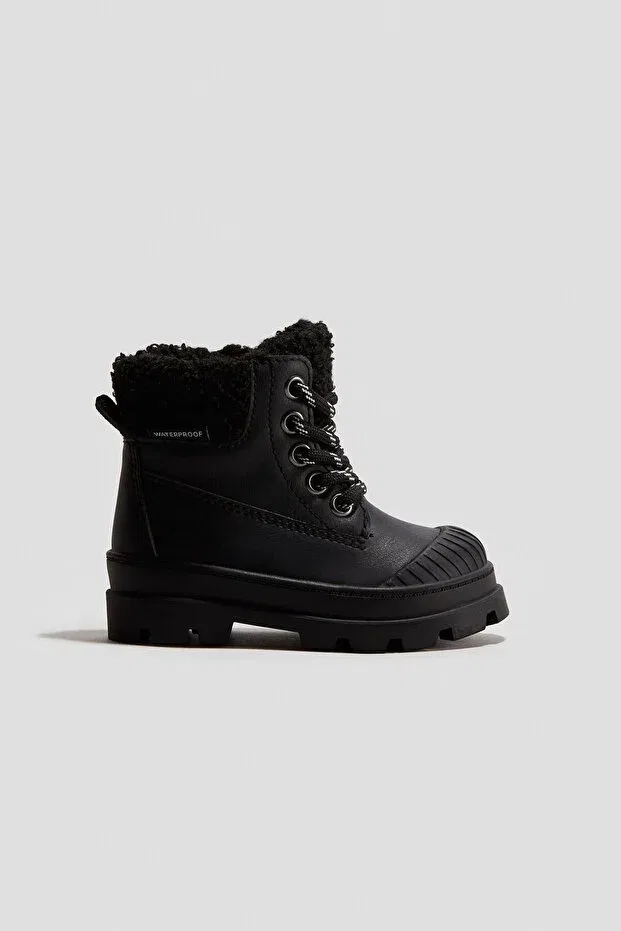 Детские ботинки для девочек на шнуровке H&M, Black