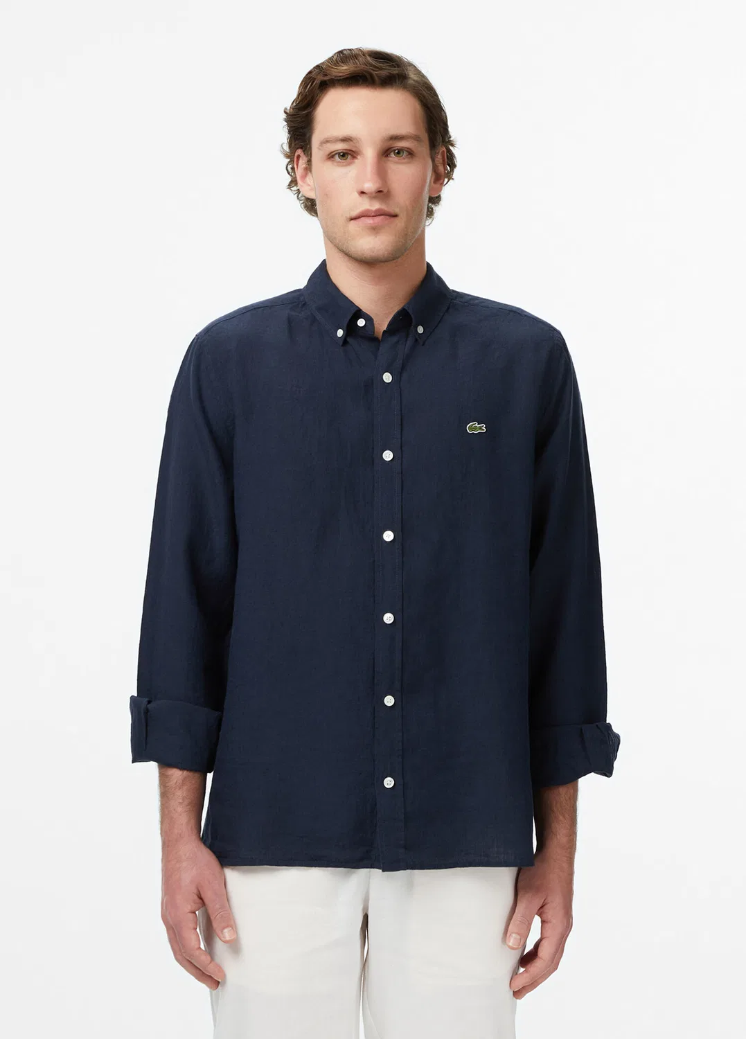 Рубашка Lacoste Regular Fit, льняная Lacivert