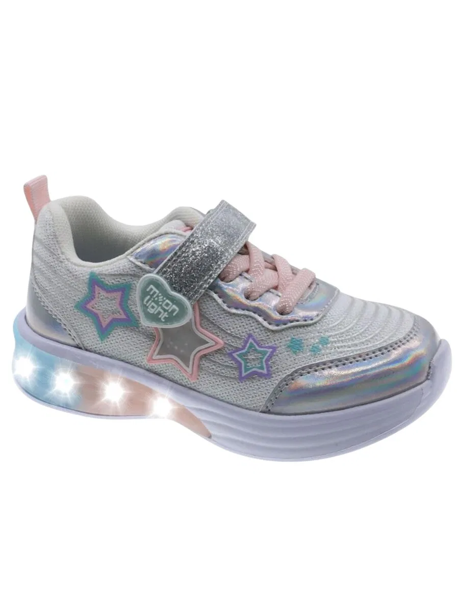 Кроссовки Beppi 'Lighting Shoes' серебристого цвета