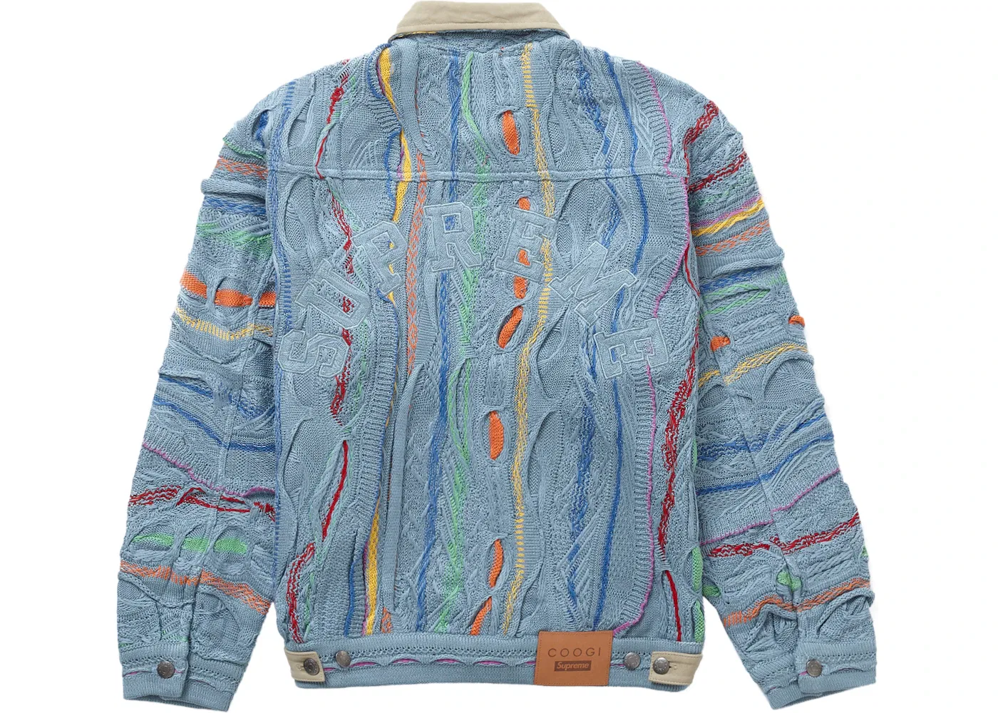 Мужская куртка-тракер с узором Coogi Supreme, Blue — фото 2