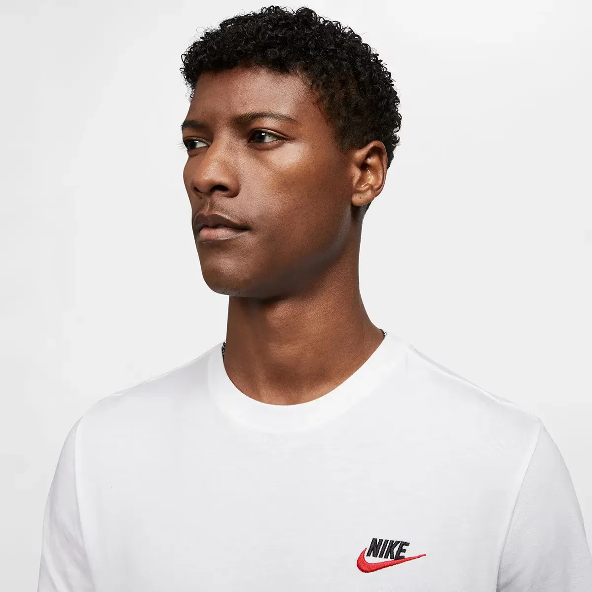 Мужская футболка хлопковая Nike, Blanco — фото 3