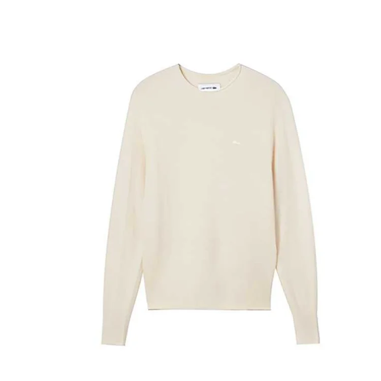 Свитер LACOSTЕ XFJ/Cream White, с логотипом и круглым вырезом — фото 2