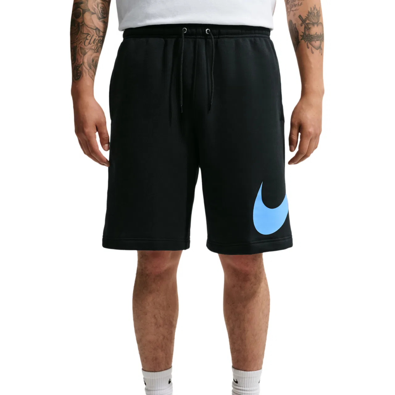 Мужские шорты Solo Swoosh Nike, цвет Black/Black/Football Blue
