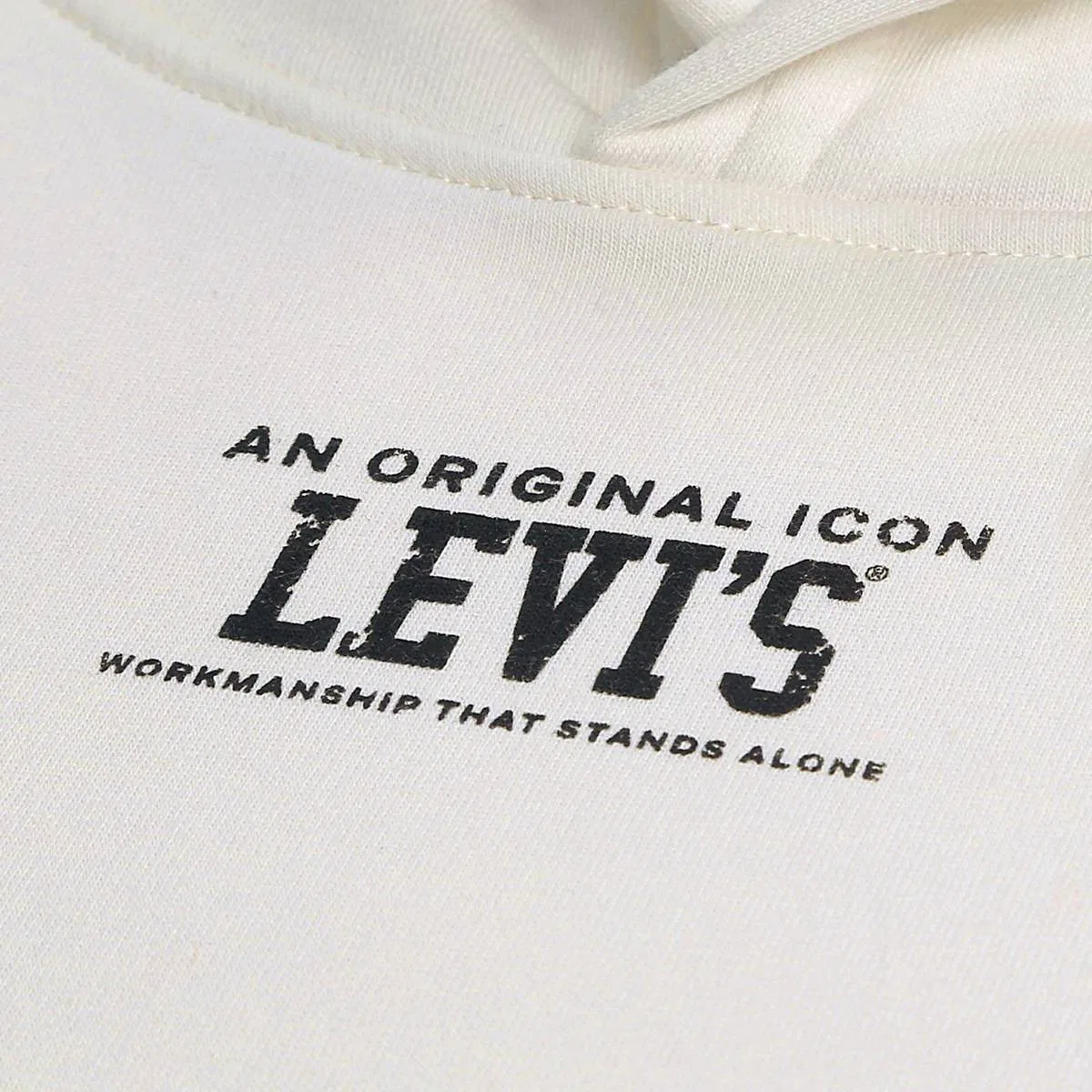 Толстовка с капюшоном «Заведи мотор» для мальчиков 2-4 лет Levi's, Egret - White — фото 4