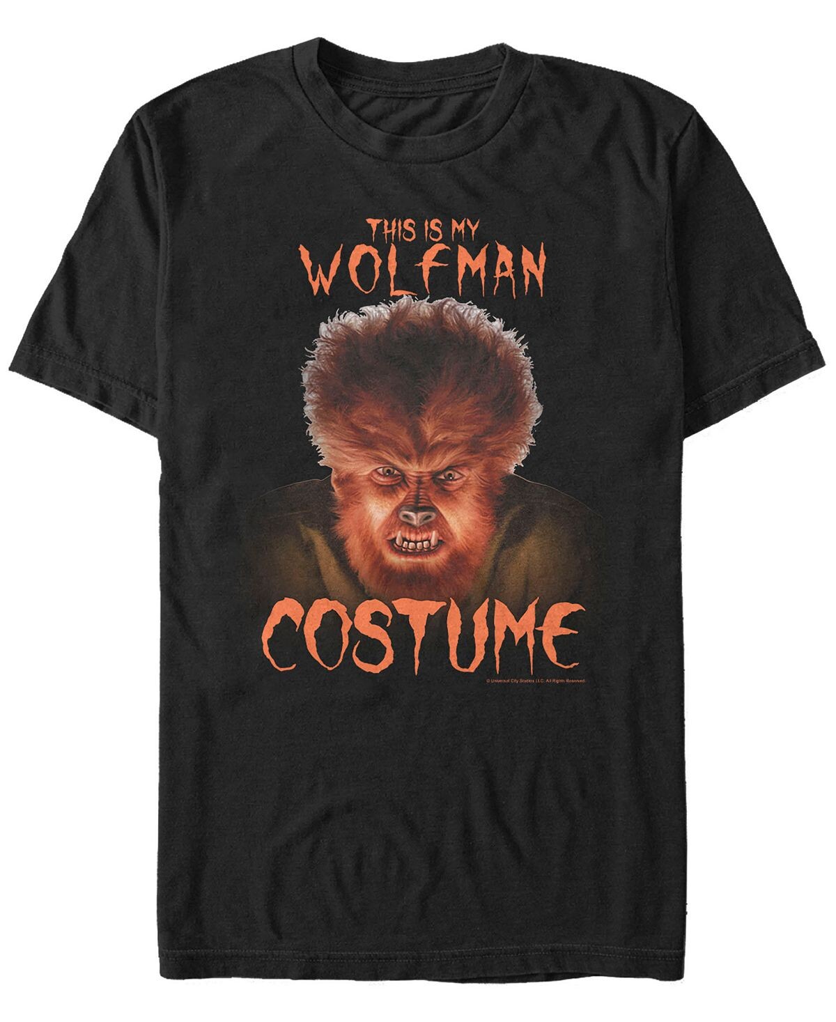 

Мужская футболка с коротким рукавом universal monsters wolfman costume Fifth Sun, черный