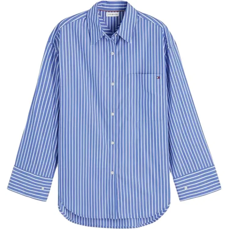 Женская рубашка с воротником Tommy Hilfiger, Blue