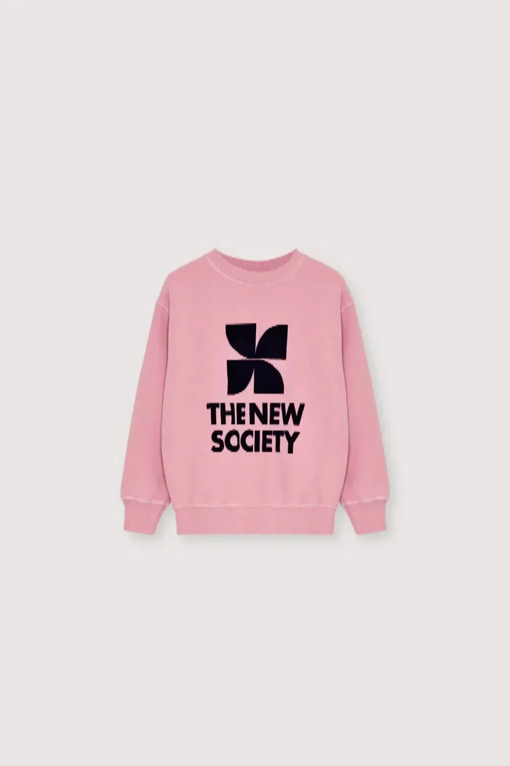 Детский свитшот для девочек с контрастным логотипом The New Society, Dream Blush