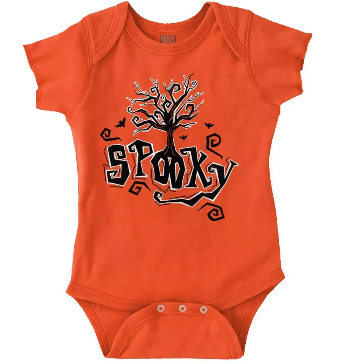 Детский боди-комбинезон с принтом Haunted Halloween Tree Trunk Brisco Brands, Orange