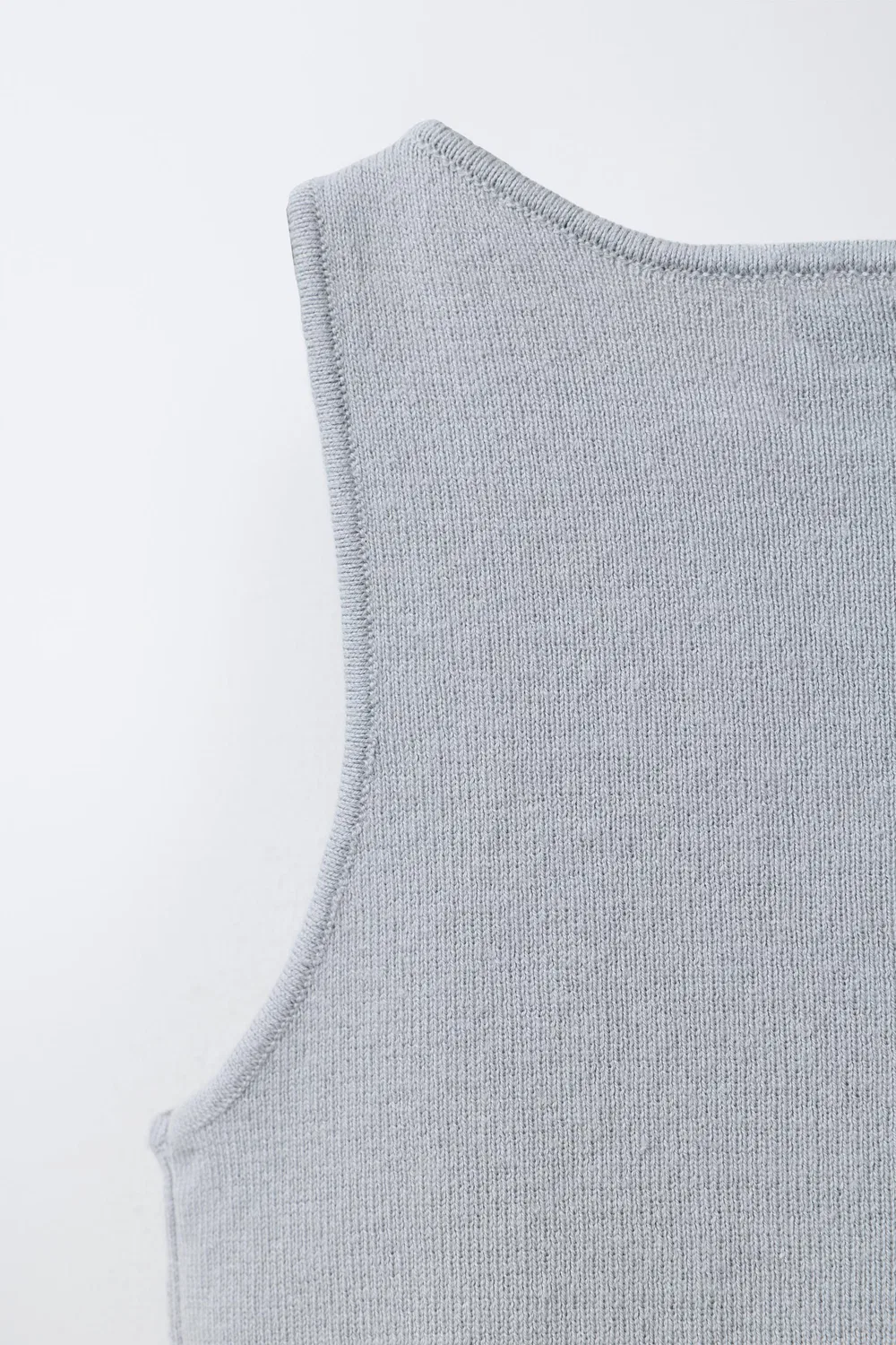 Блестящий вязаный топ ZARA, Grey/Blue — фото 4