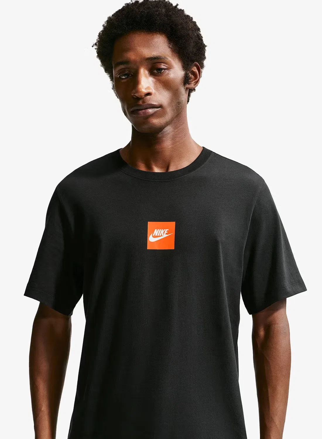 Футболка с принтом U NSW Tee STD JDI Nike, черный