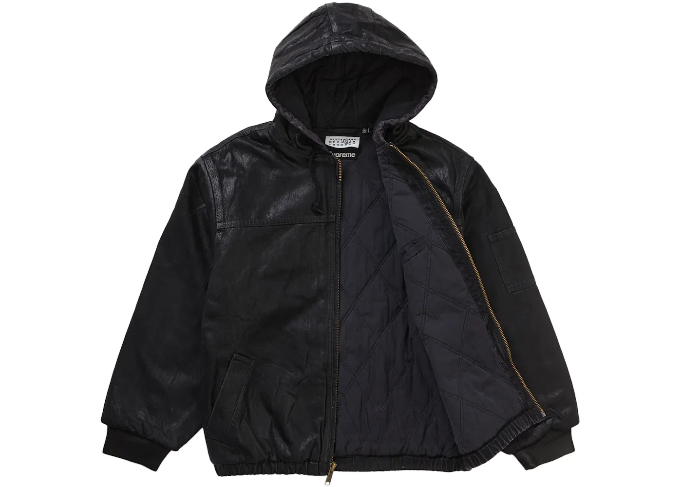 Мужская куртка с капюшоном Foil Hooded Work Jacket Supreme, Black — фото 2