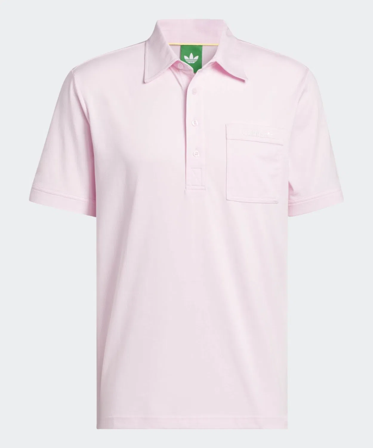Мужская футболка-поло с коротким рукавом из хлопка с нагрудным карманом Adidas Golf, Pink — фото 4