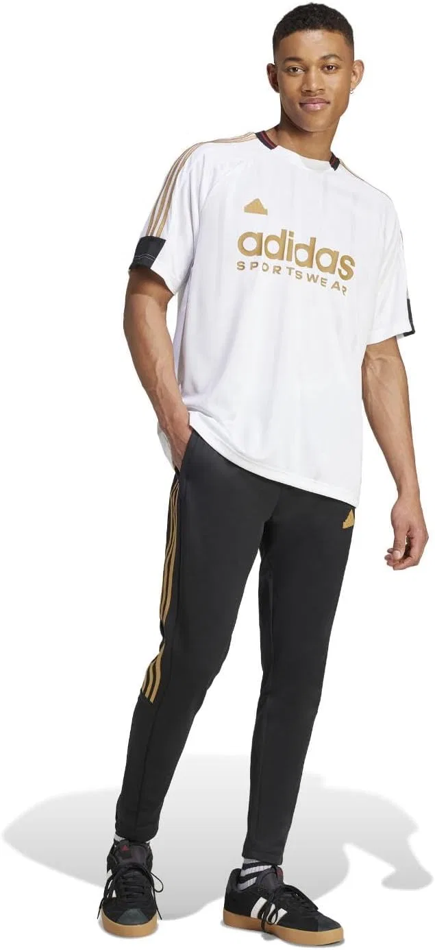 Мужская футболка с полосками House of Tiro Nations Pack adidas, White/Black/Team Victory Red/St Tan — фото 4