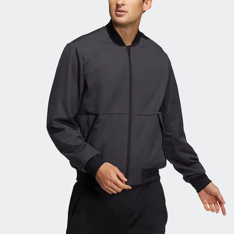 Куртка спортивная с принтом логотипа Adidas, черный — фото 3
