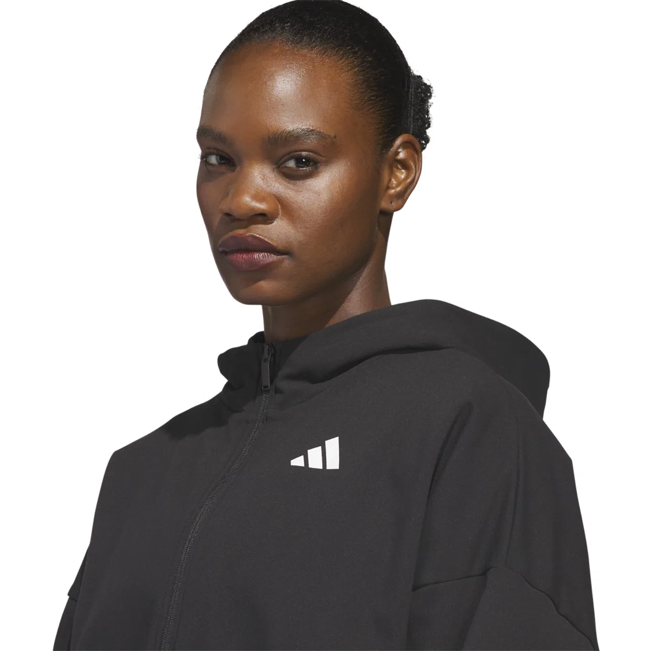 Женская толстовка на молнии Crazy Warm Fleece Adidas, черный — фото 3