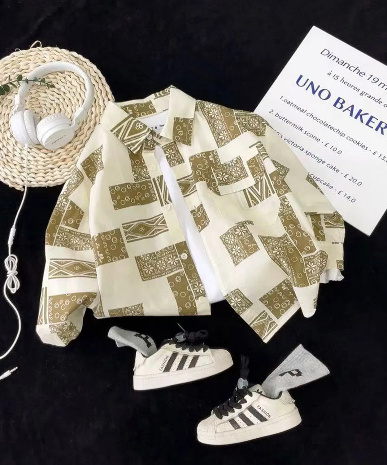 Детская рубашка с длинным рукавомaimoha, Beige
