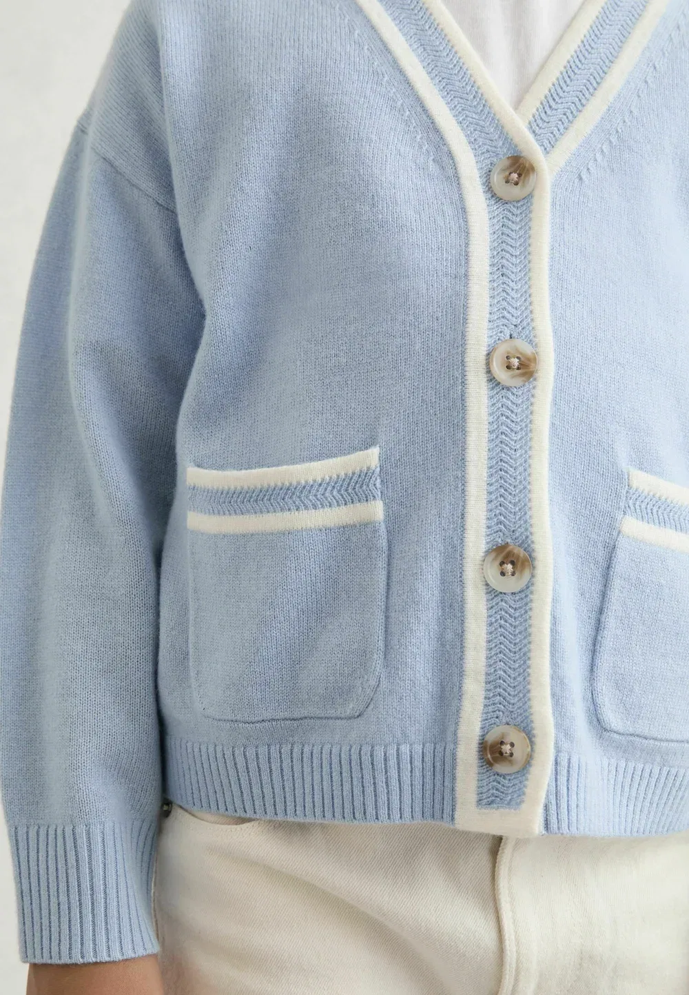 Кардиган с отворотом от Элоизы Reiss, Pale Blue