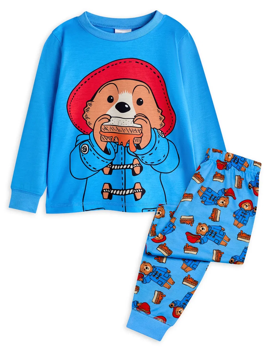 Детский комплект пижамы с длинным рукавом и длинной штаниной Paddington Bear, Blue