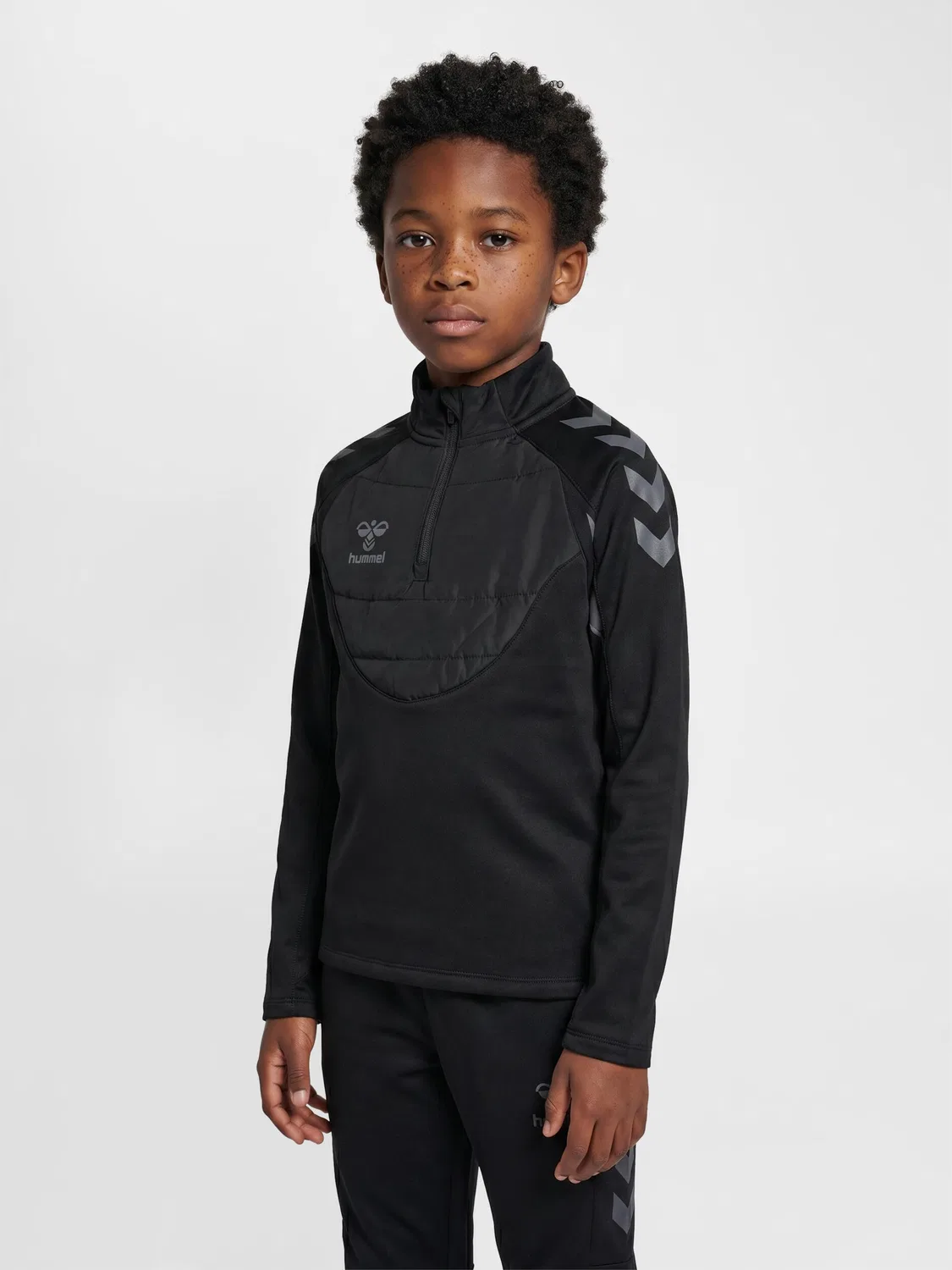 Детское худи с полузамком Hmlbtc Hummel, Schwarz