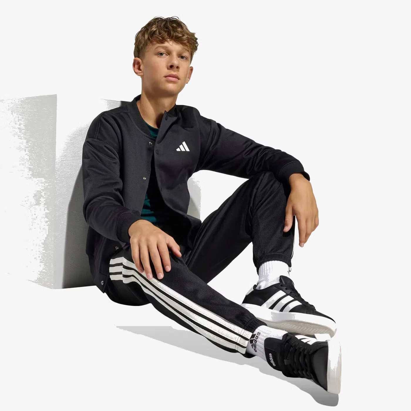 Брюки спортивные с логотипом Stadium Adidas, черный — фото 4