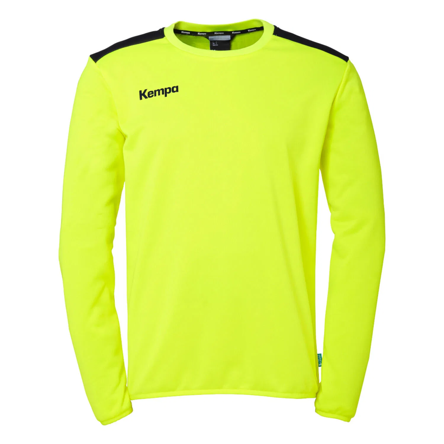Детский тренировочный топ с принтом Emotion 27 Kempa, Yellow Fluorescent Neon Yellow Navy Blue