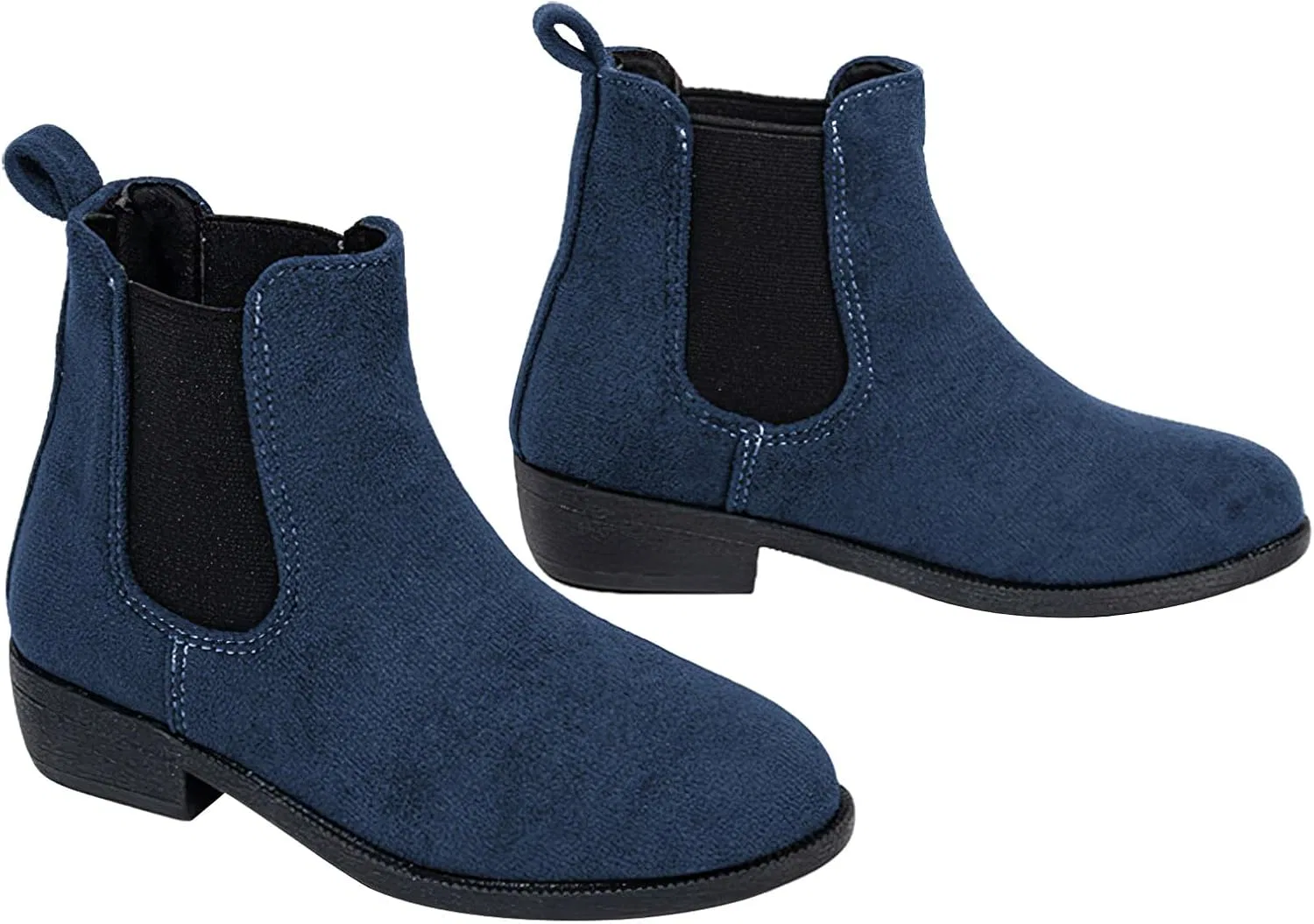 Детские зимние ботинки из искусственной замши на щиколотке rismart, Blue — фото 3