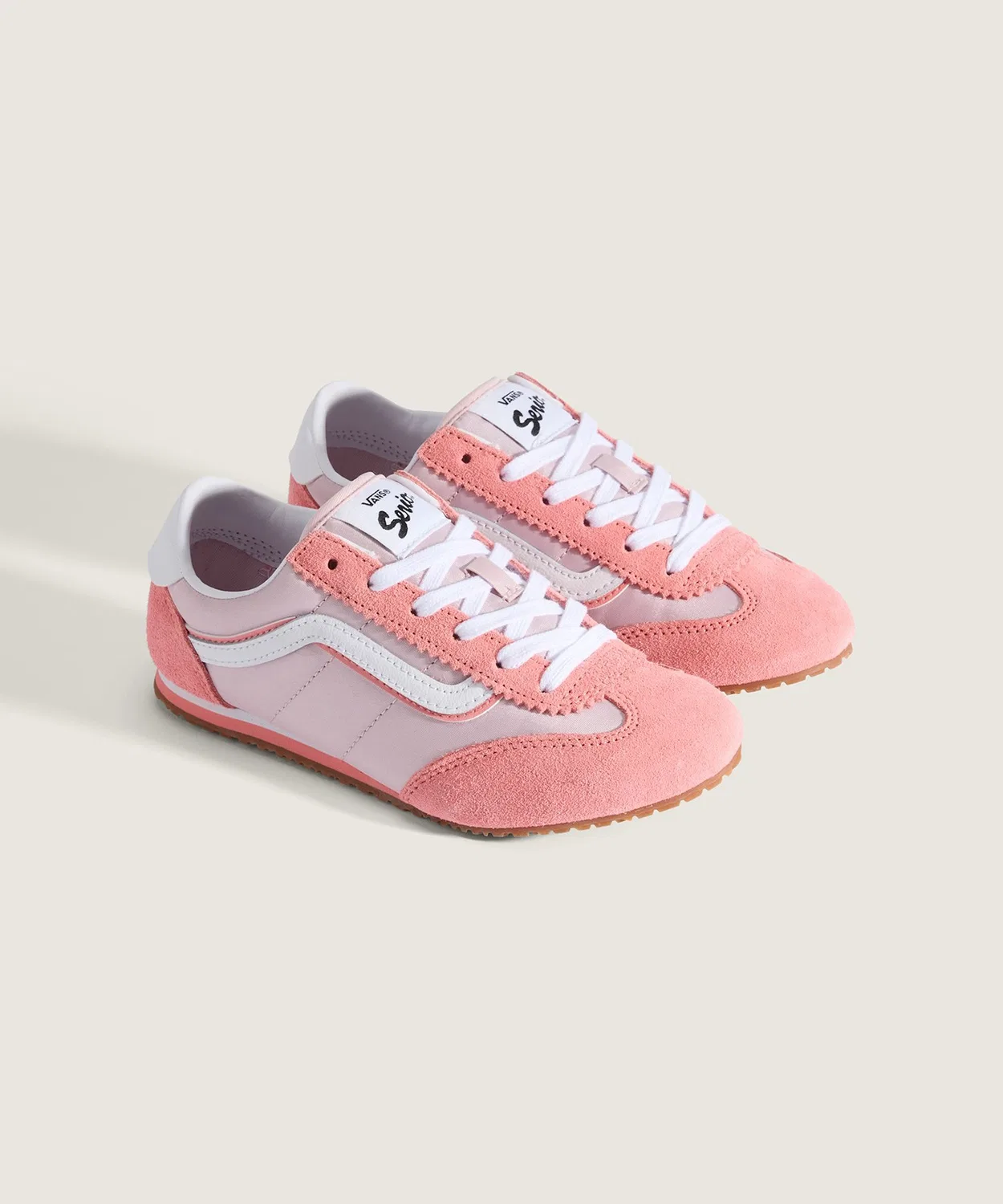 Детские кроссовки с низким профилем Super Lowpro Pale Petal Pink VANS, Светло-розовый — фото 2