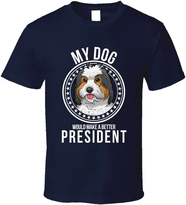 Футболка с принтом My Coton De Tulear Dog Would Make A Better President, Navy
