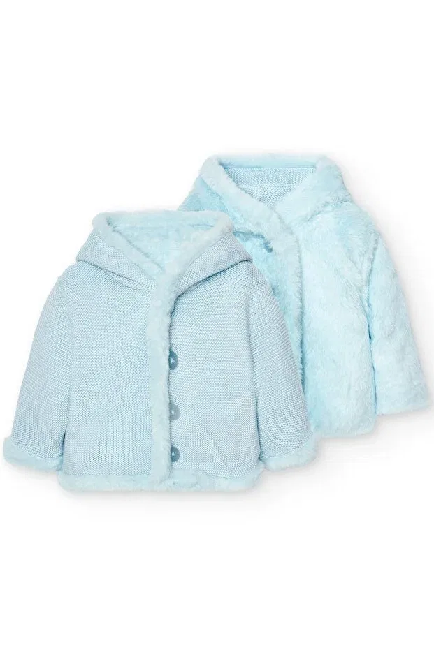 Детская куртка для девочек с капюшоном Boboli, Light Blue