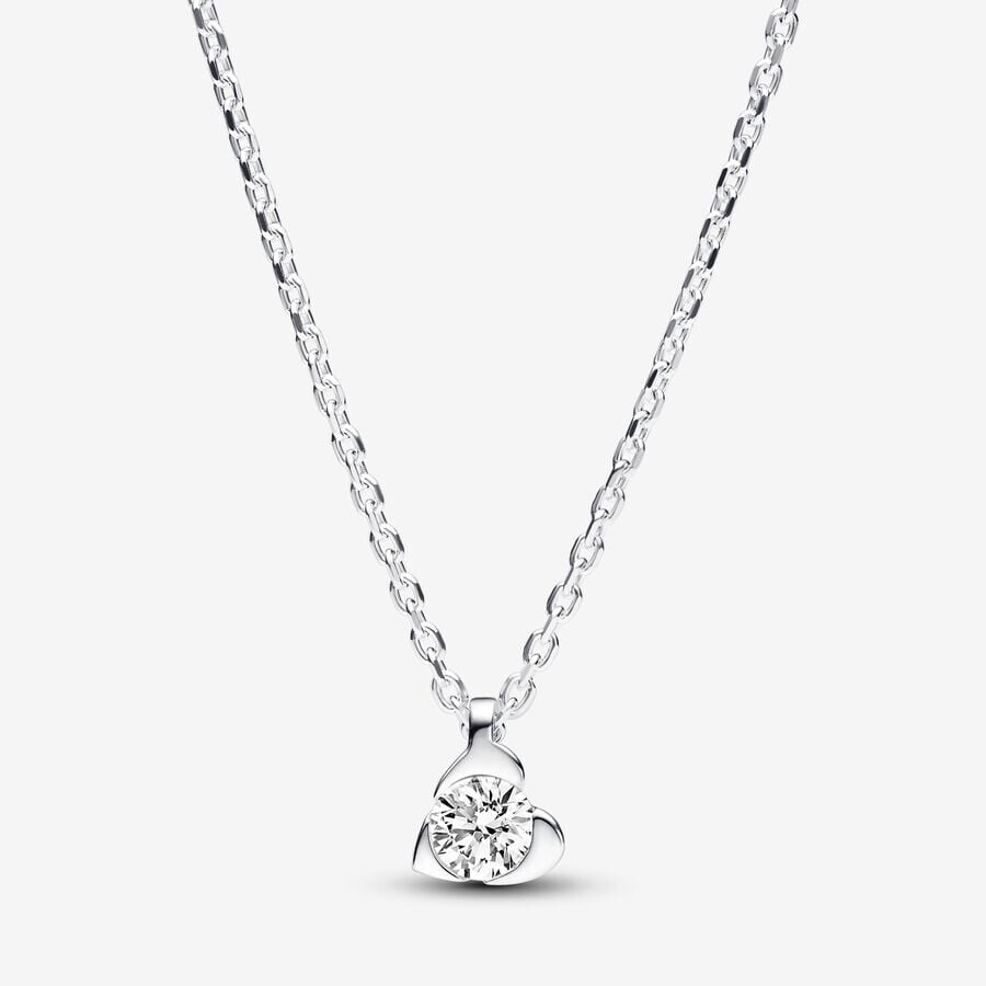 

Колье Pandora Talisman Lab-grown Diamond Heart 0.25 carat, серебро
