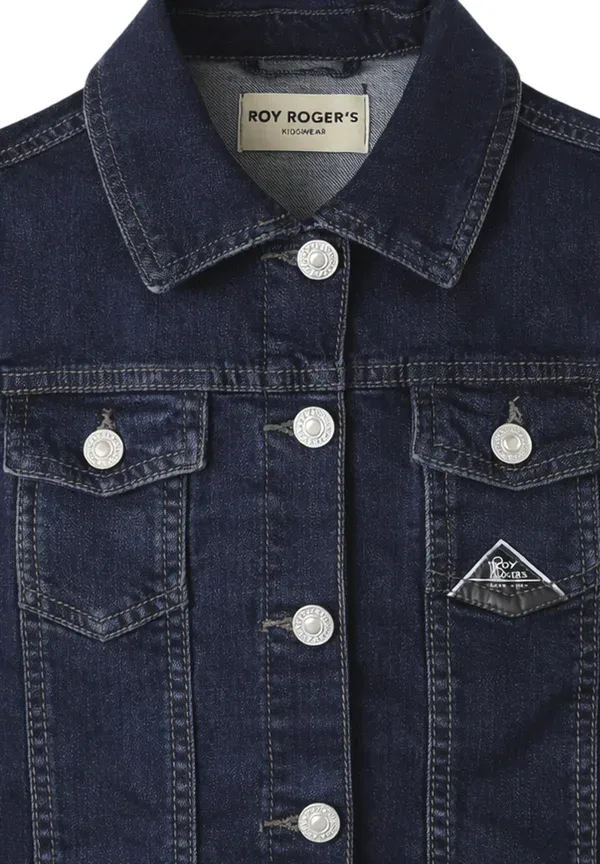 Жилет хлопковый Waistcoat Roy Rogers, Blu Denim, синий — фото 3
