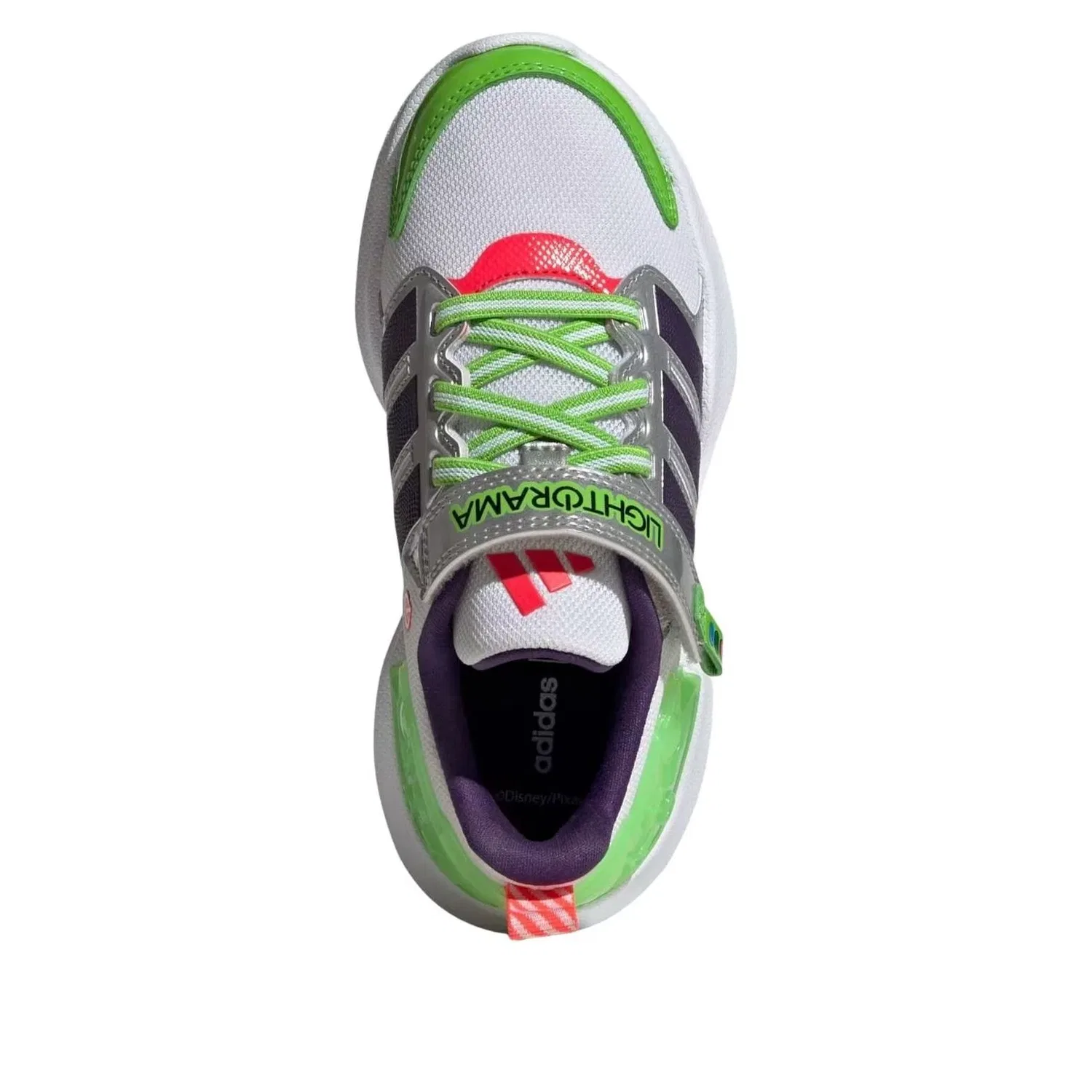 Детские кроссовки с липучкой Lightorama Adidas, белый — фото 2