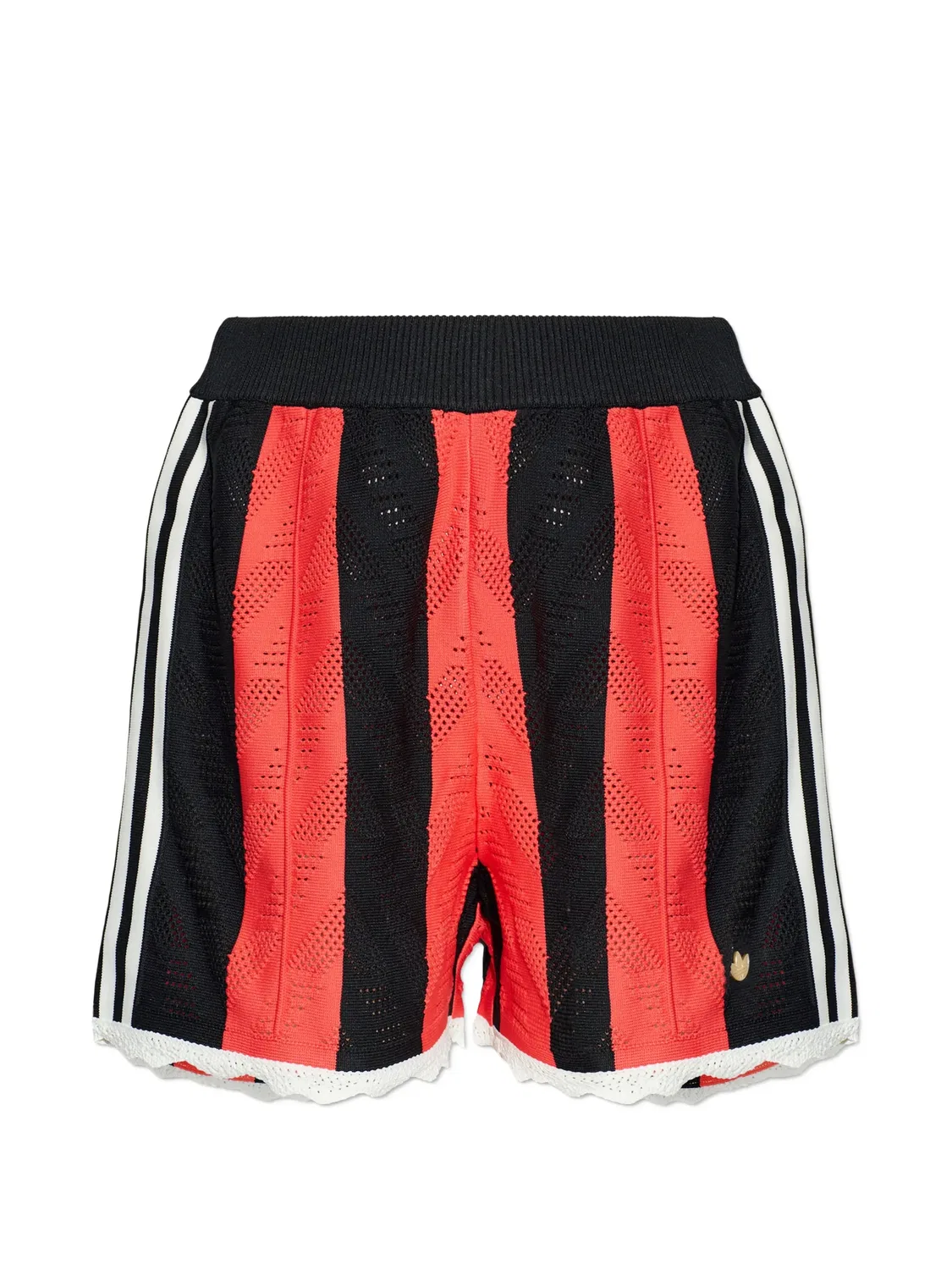 Мини-шорты с кружевной отделкой, черные Adidas, черный — фото 2