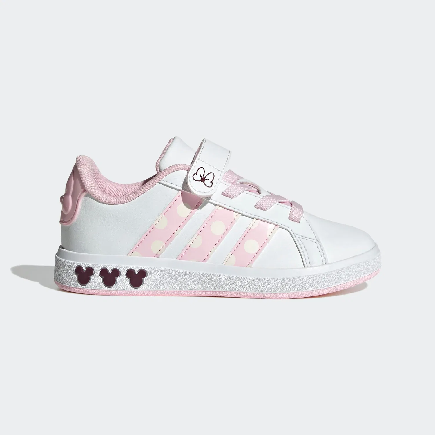 Детские кроссовки с Minnie Mouse Adidas Sportswear, Cloud White/Clear Pink/Chalk White — фото 2
